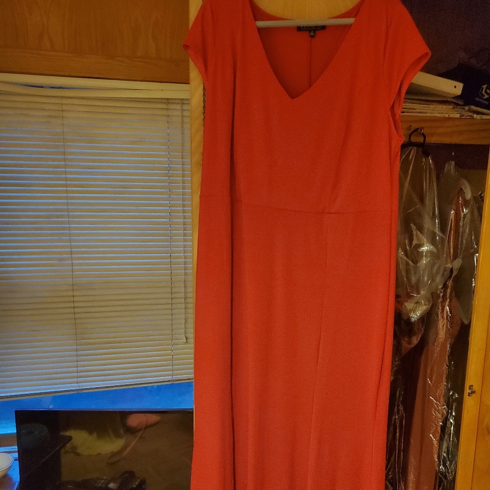 Eloquii Red V-neck Dress